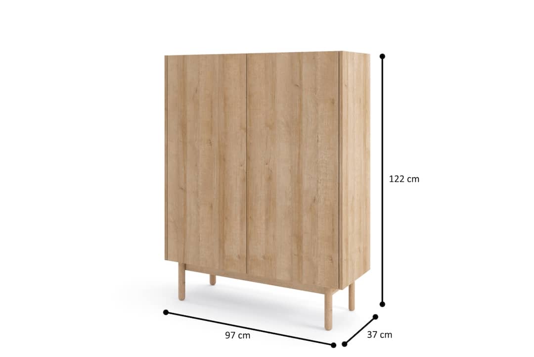 Boho Highboard Cabinet 97cm-Living Sideboard Cabinet