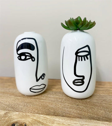 Bohome Face Ceramic Vases - £28.99 - Vases 