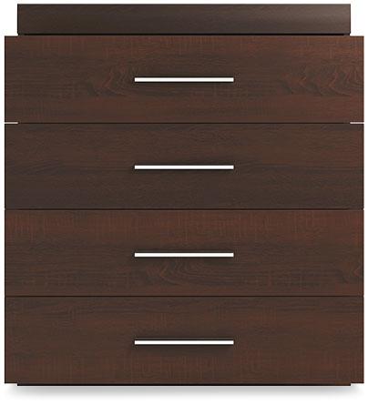 Bordo Chest Of Drawers 09 in Oak Chocolate-Living Chest of Drawers