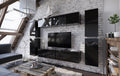 Boxing 2 Gloss Entertainment Unit Black Gloss Wall Unit 