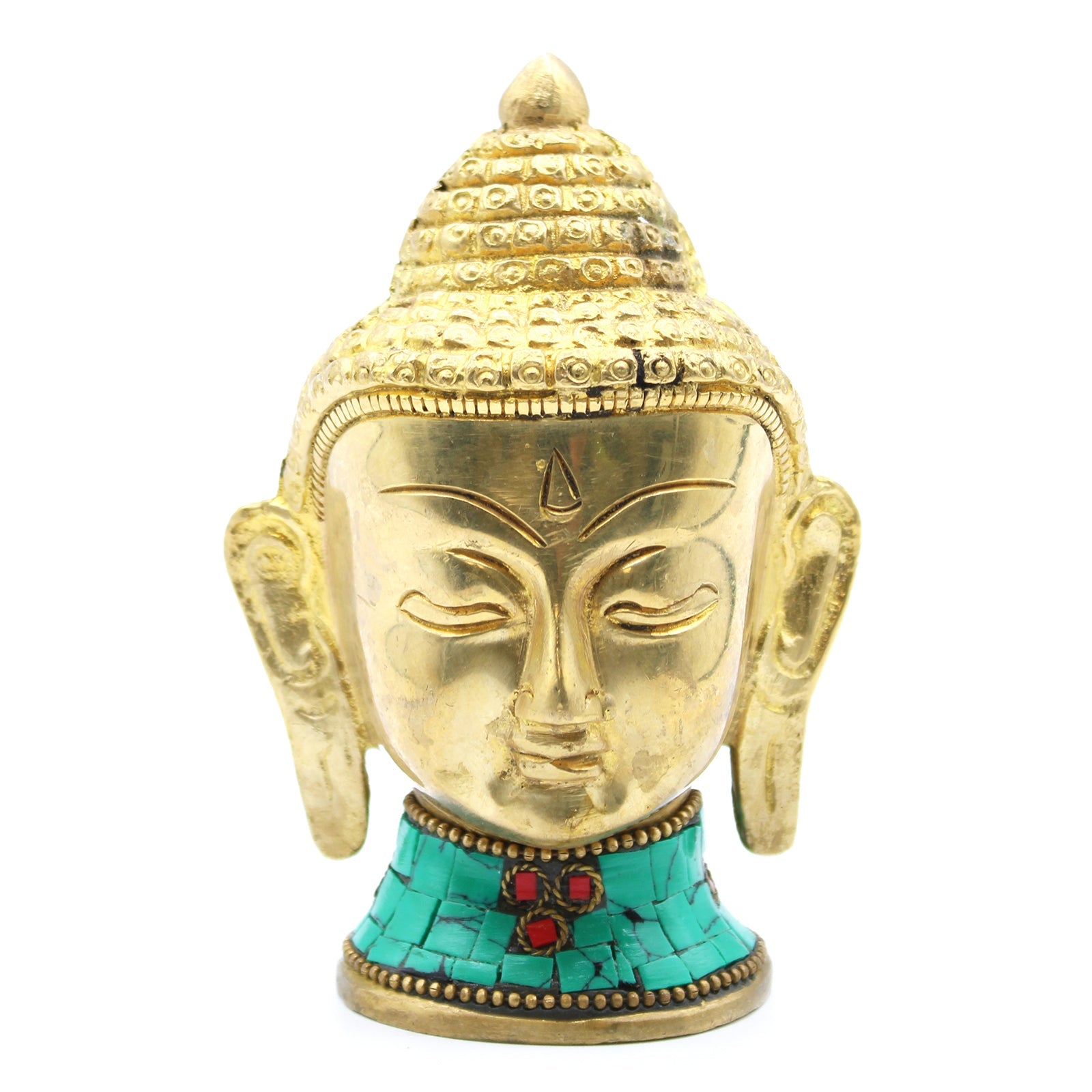 Brass Buddha Figure - Lrg Head - 11.5 cm - £54.0 - 