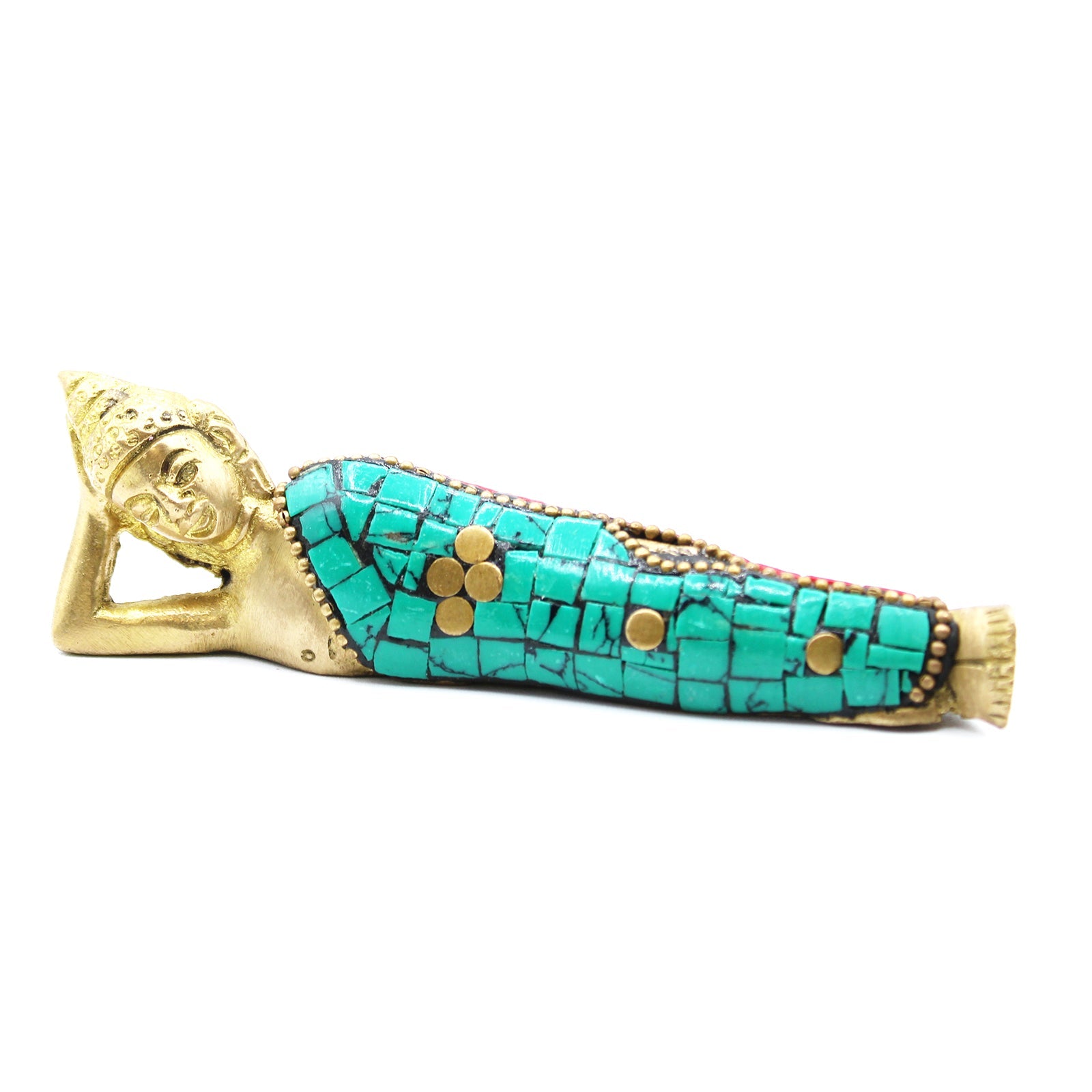 Brass Buddha Figure - Lying Down - 10cm - £38.0 - 