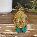 Brass Buddha Figure - Med Head - 8 cm-