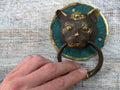 Brass Door Knocker - Cats Head-