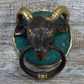 Brass Door Knocker - Rams Head-