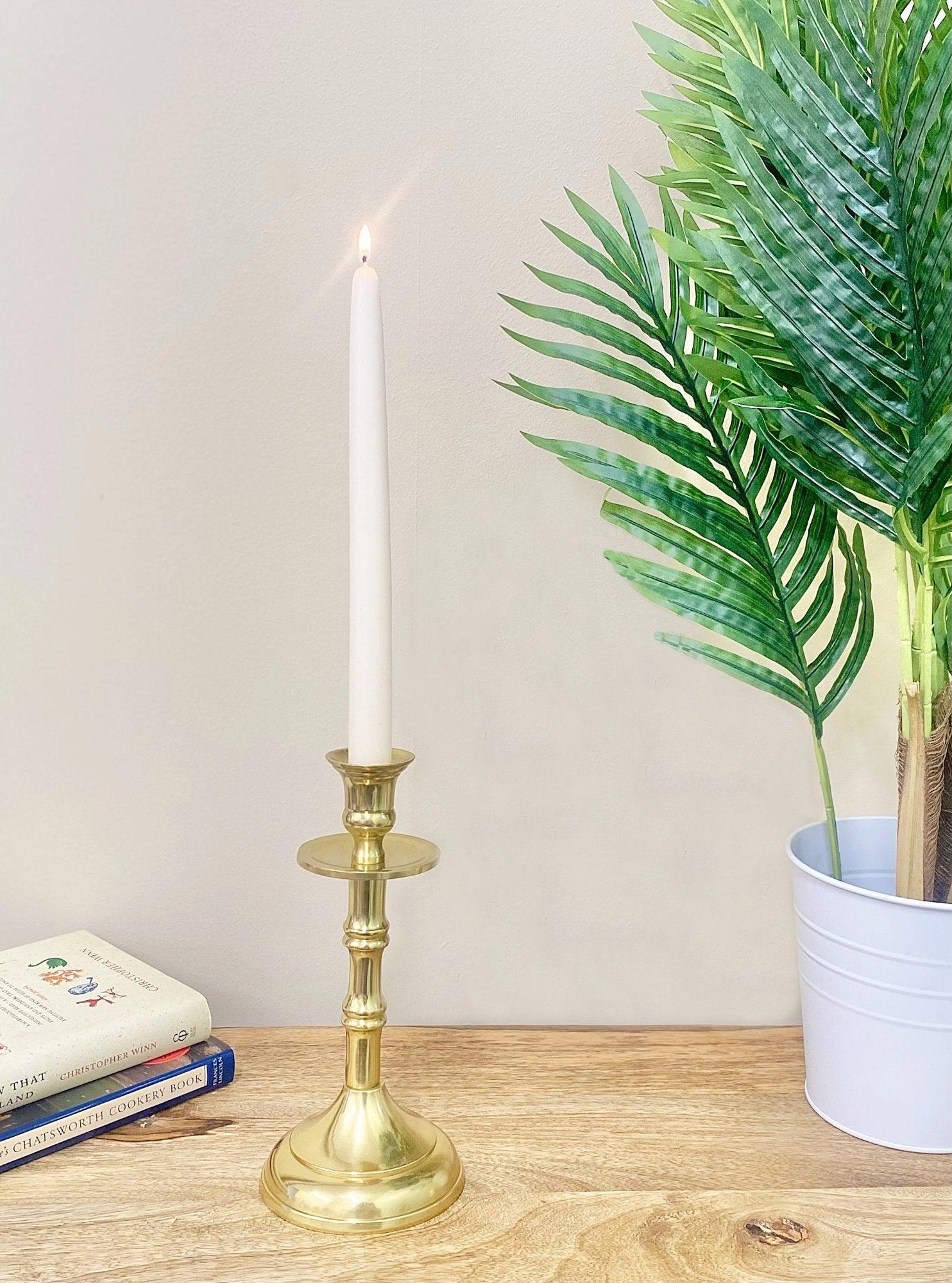 Brass Metal Dinner Candlestick 22cm-Candle Holders & Plates