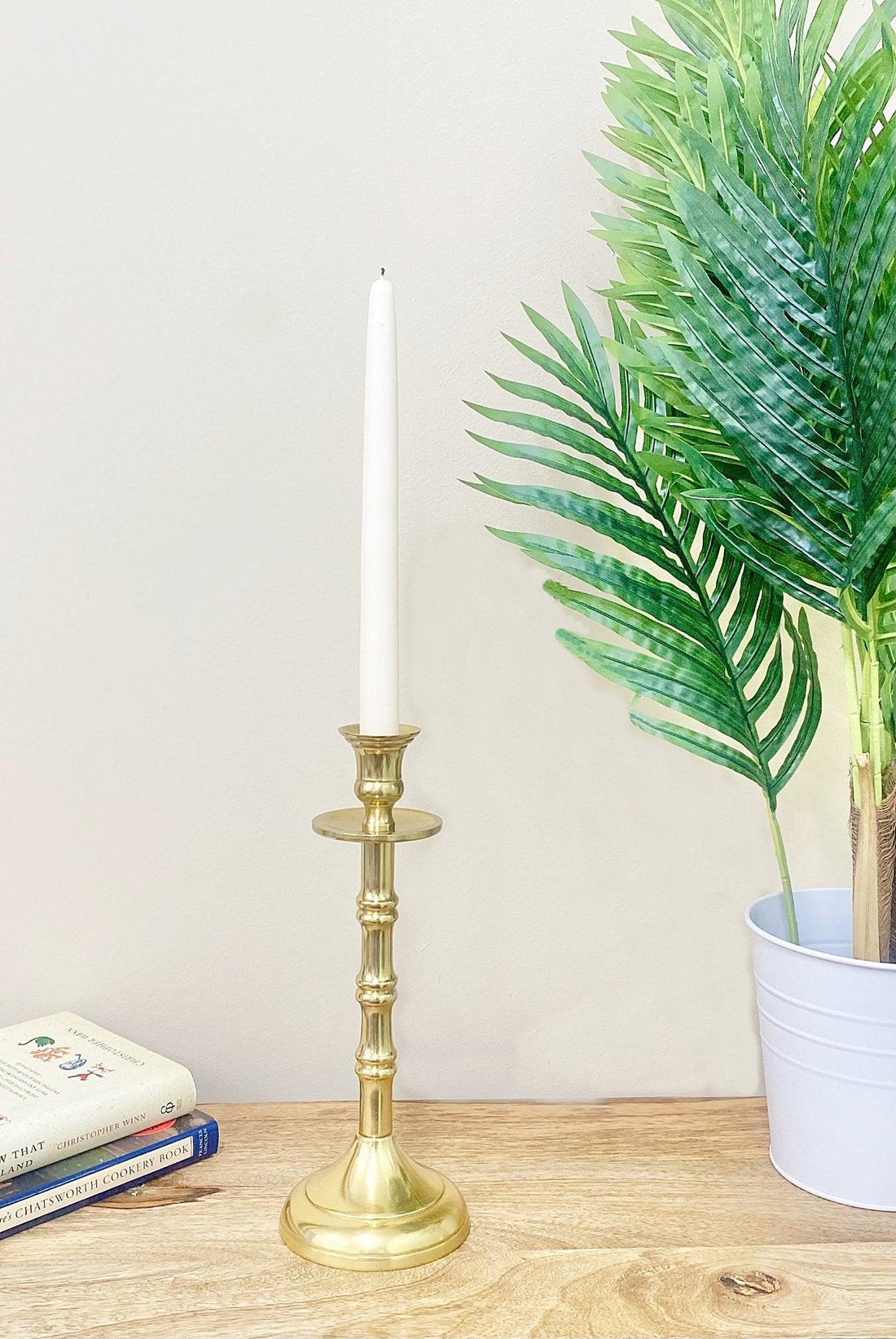 Brass Metal Dinner Candlestick 27cm - £20.99 - Candle Holders & Plates 