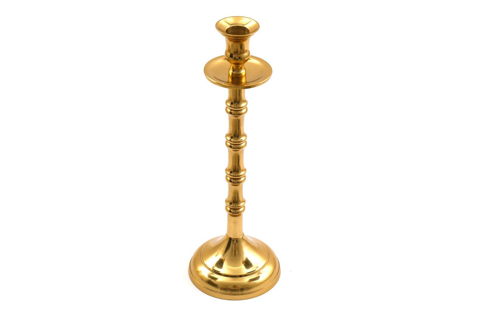 Brass Metal Dinner Candlestick 30cm-Candle Holders & Plates