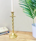 Brass Metal Dinner Candlestick 30cm - £21.99 - Candle Holders & Plates 