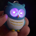 Bright Hooting Owl Novelty Key Ring with Light Up Eyes-