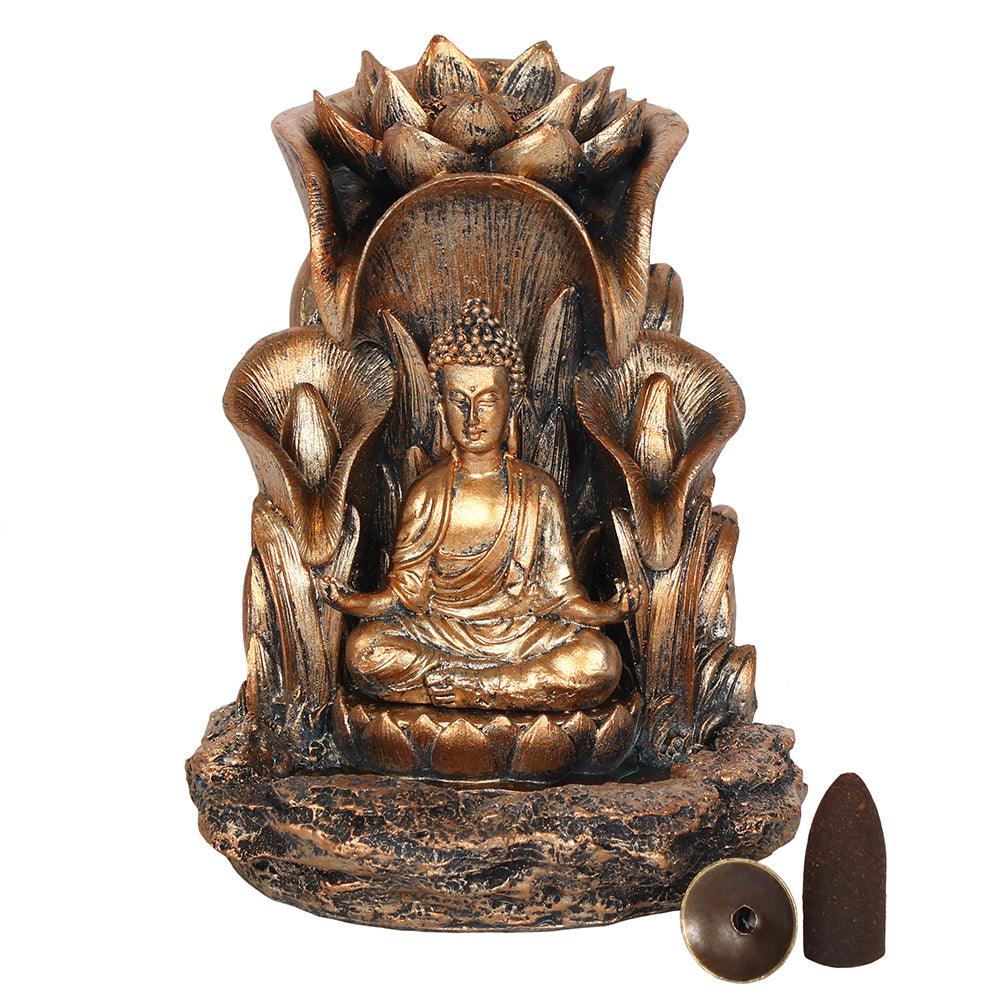 Bronze Buddha Backflow Incense Burner-Incense Holders