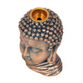 Bronze Buddha Head Backflow Incense Burner-Incense Holders