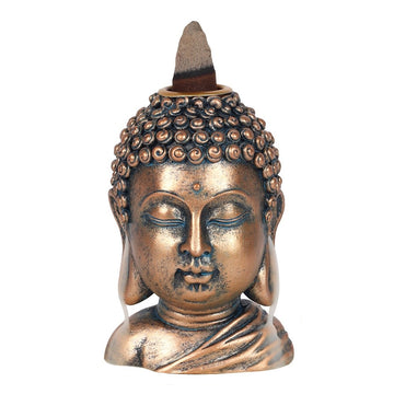 Bronze Buddha Head Backflow Incense Burner - £12.99 - Incense Holders 