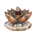 Bronze Lotus Backflow Incense Burner - £10.99 - Incense Holders 