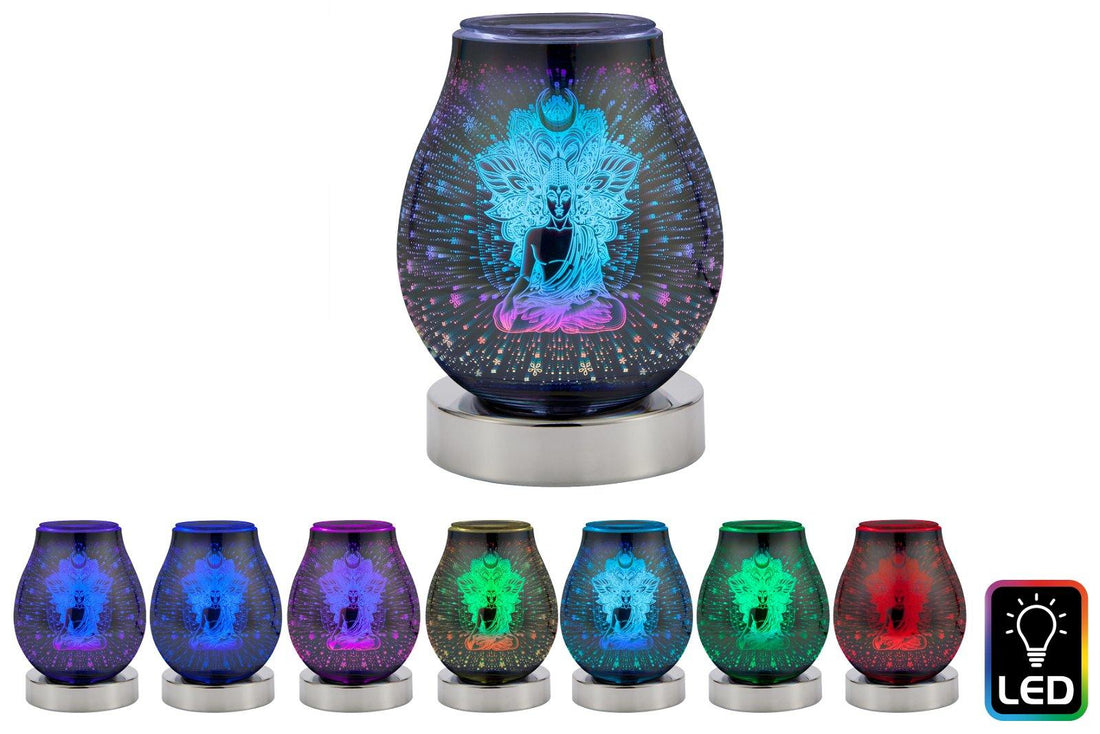 Buddha Oval LED Oil Burner - £56.99 - Lamps With Aroma Diffusers 