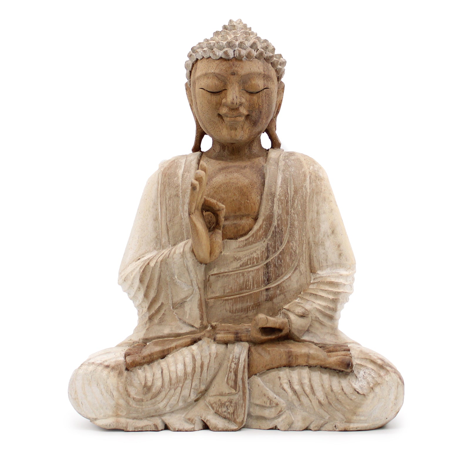 Buddha Statue Whitewash - 30cm Teaching Transmission - £72.0 - 