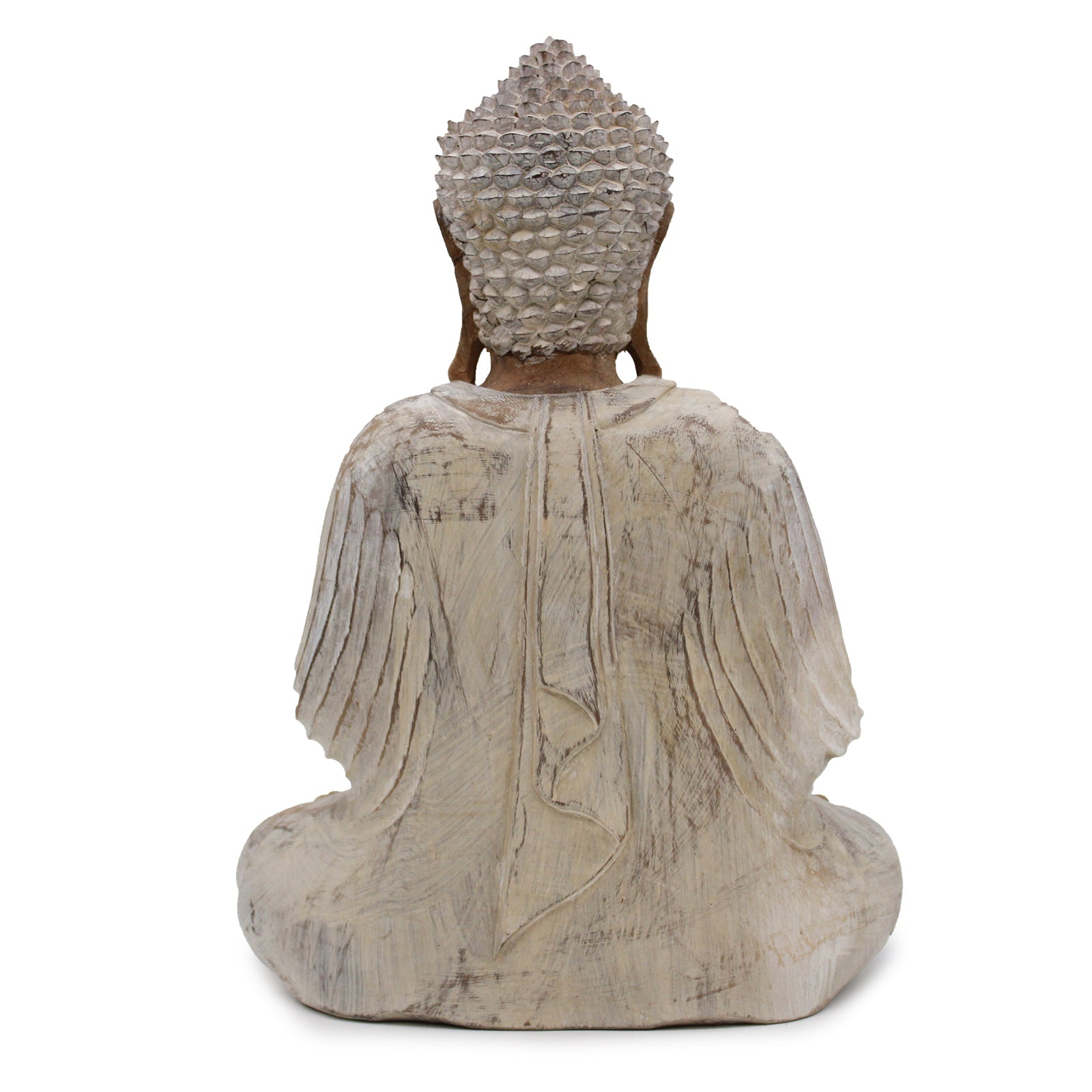 Buddha Statue Whitewash - 40cm Teaching Transmission-