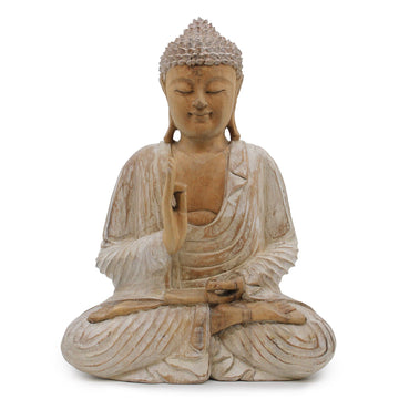 Buddha Statue Whitewash - 40cm Teaching Transmission - £99.0 - 