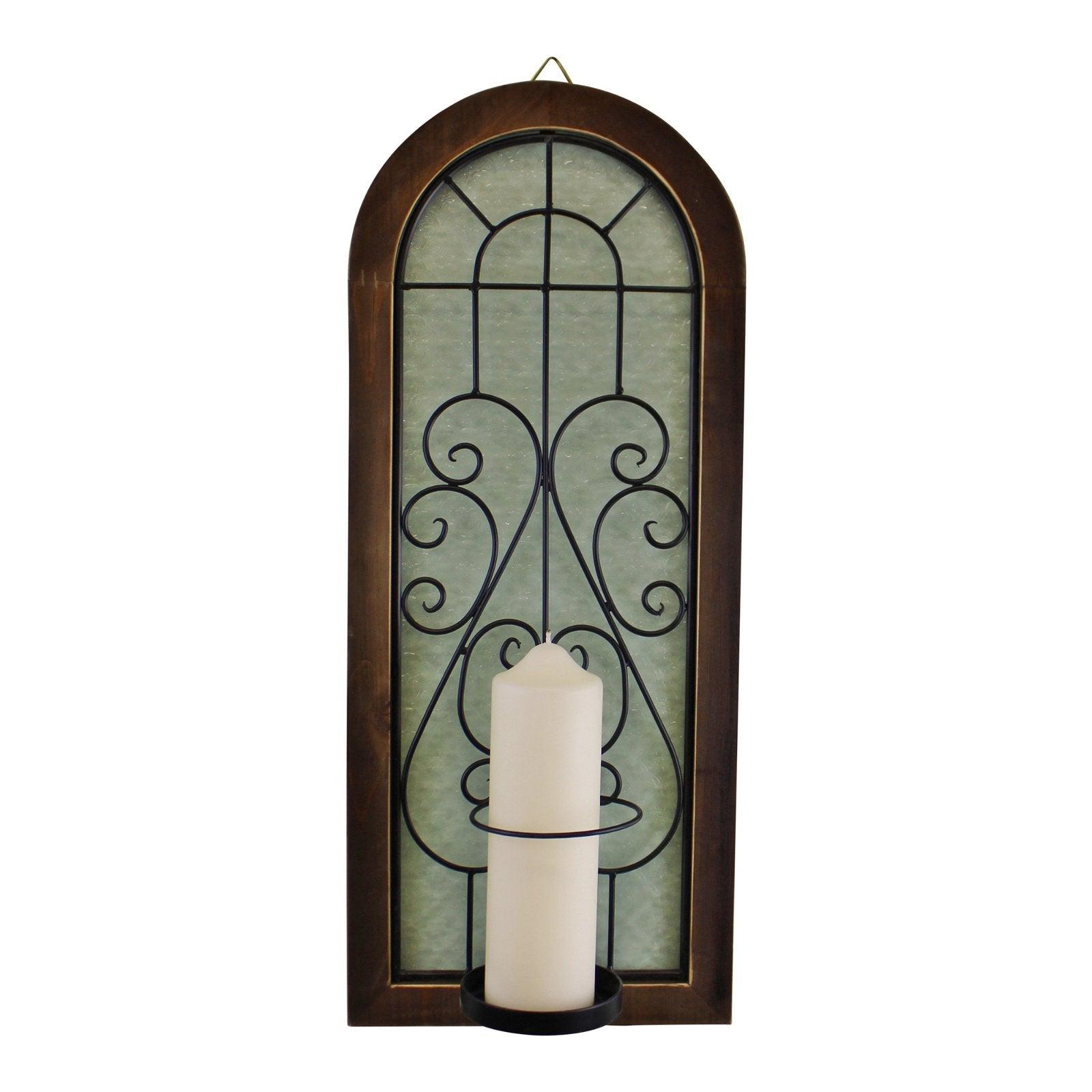 Candle Wall Sconce, Arched Design-Candle Holders & Plates