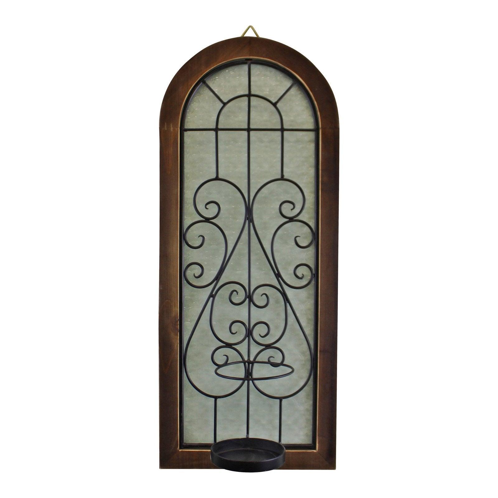 Candle Wall Sconce, Arched Design-Candle Holders & Plates