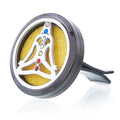 Car Diffuser Kit - Pewter Yoga Chakra - 30mm - £36.0 - 