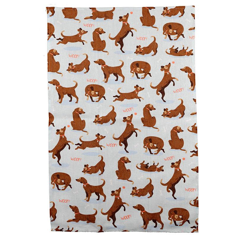 Catch Patch Dog Poly Cotton Tea Towel-