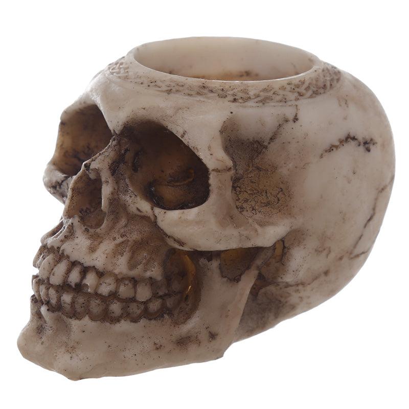 Celtic Skull Head Tea Light Holder-
