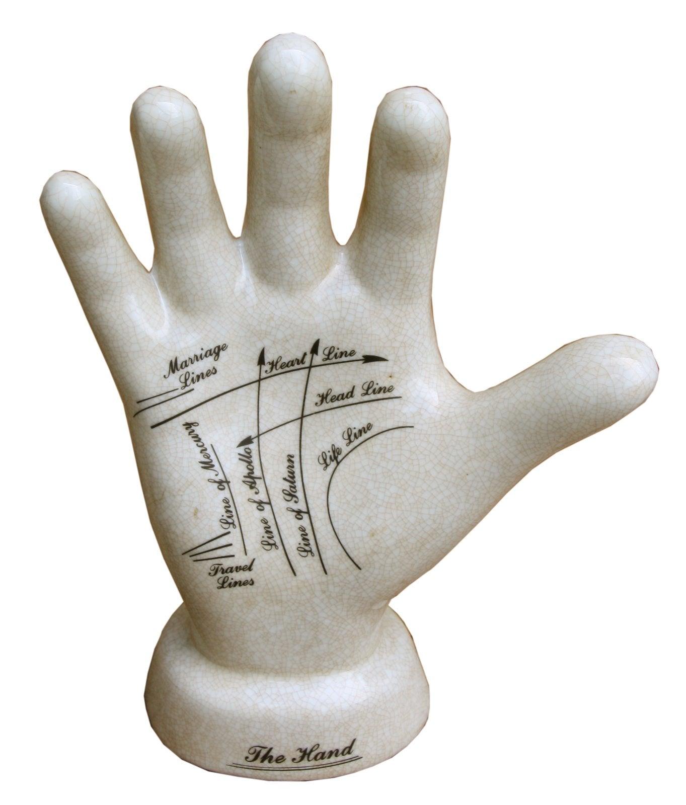 Ceramic Palmistry Hand 24cm-