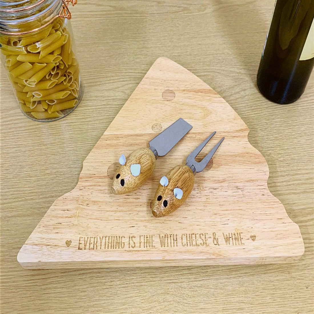 Cheeseboard Wedge Shape with Mouse Knives - £41.99 - Kitchen Storage 