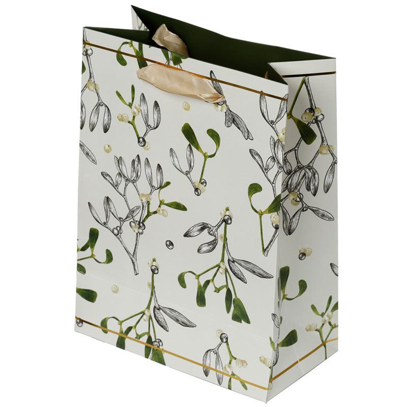 Christmas Botanical Mistletoe Medium Gift Bag-