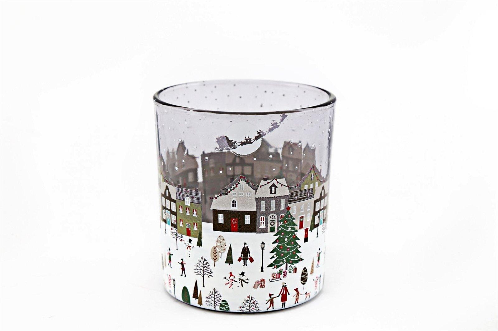 Christmas Market Themed Tealight Holder-