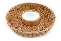 Circular Raffia Weaved Chip & Dip Tray 35cm-Trays & Chopping Boards