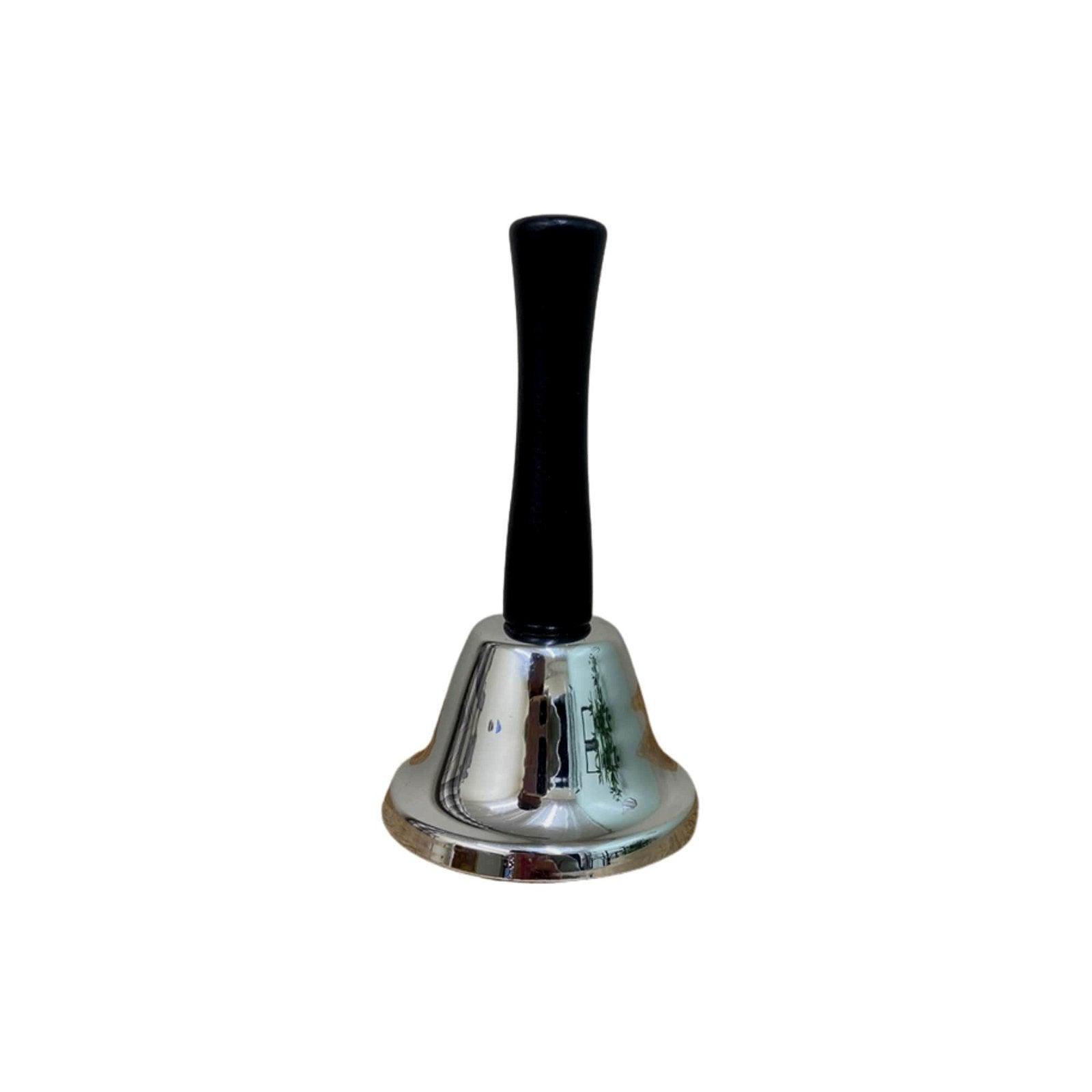 Classic Hand Bell, Black & Silver-Ornaments