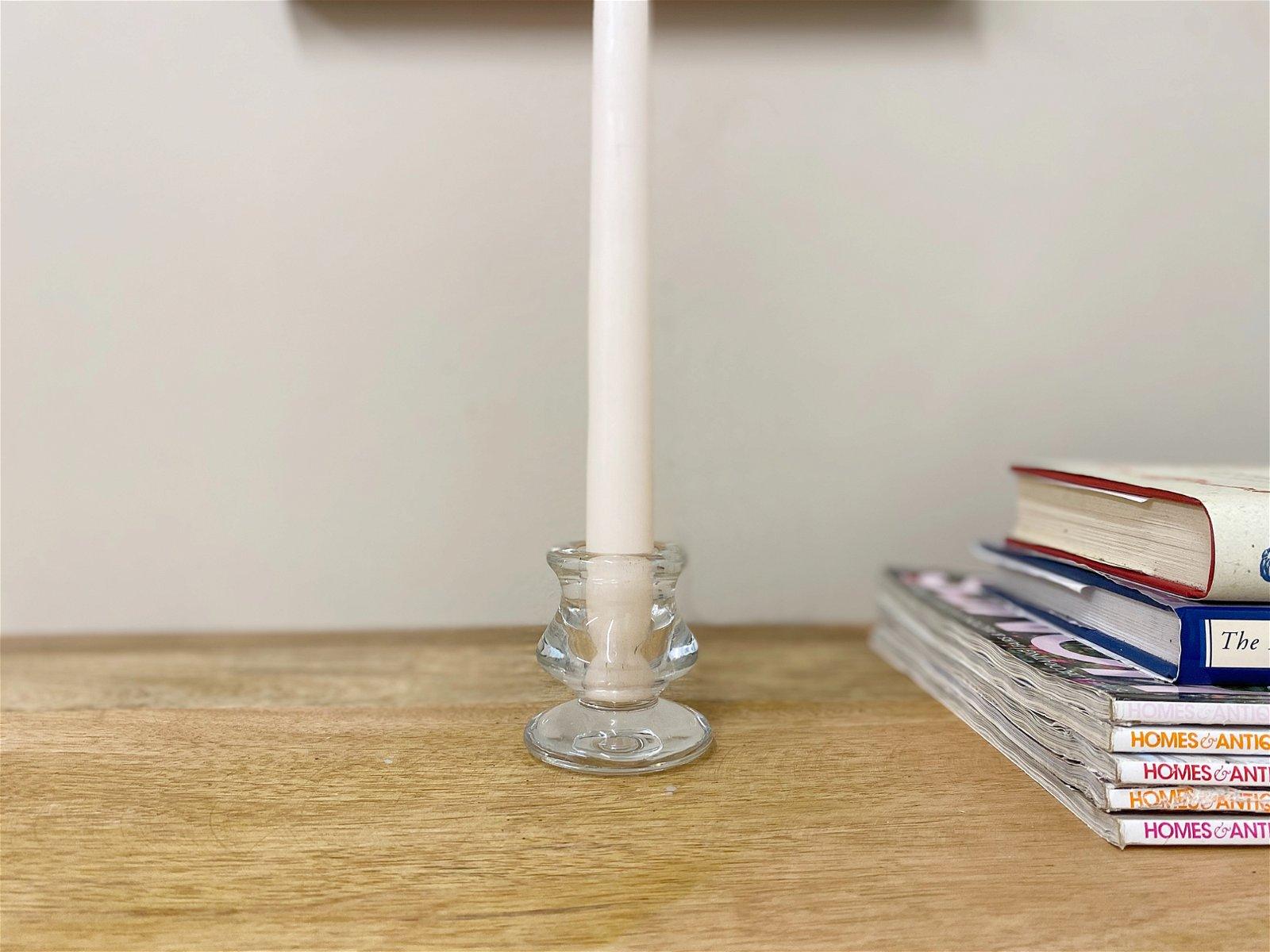 Clear Glass Candle Holder 6cm-