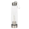 Clear Quartz Energising Glass Water Bottle - £34.99 - Drinkware 