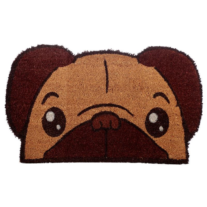 Coir Door Mat - Mopps Pug - £16.49 - Doormats 