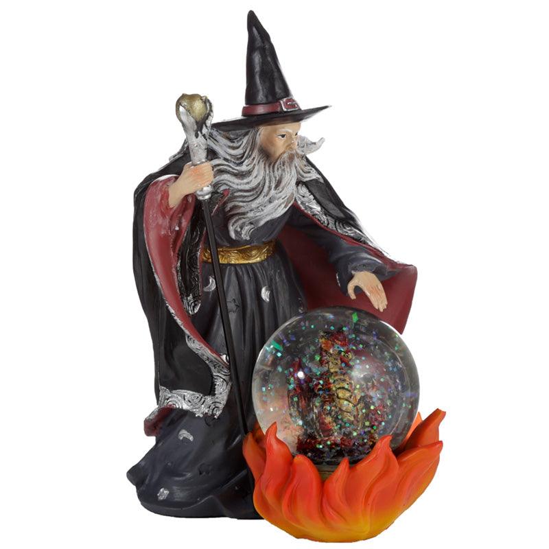 Collectable Spirit of the Sorcerer Wizard - Fire Dragon Snow Globe Waterball - £35.99 - 