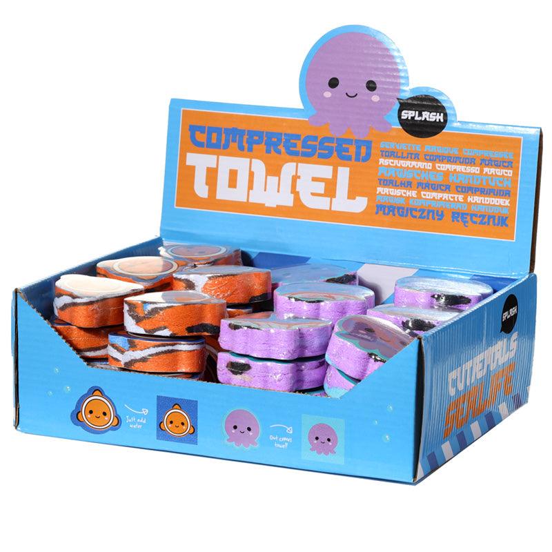 Compressed Travel Towel - Adoramals Sealife - £6.0 - 