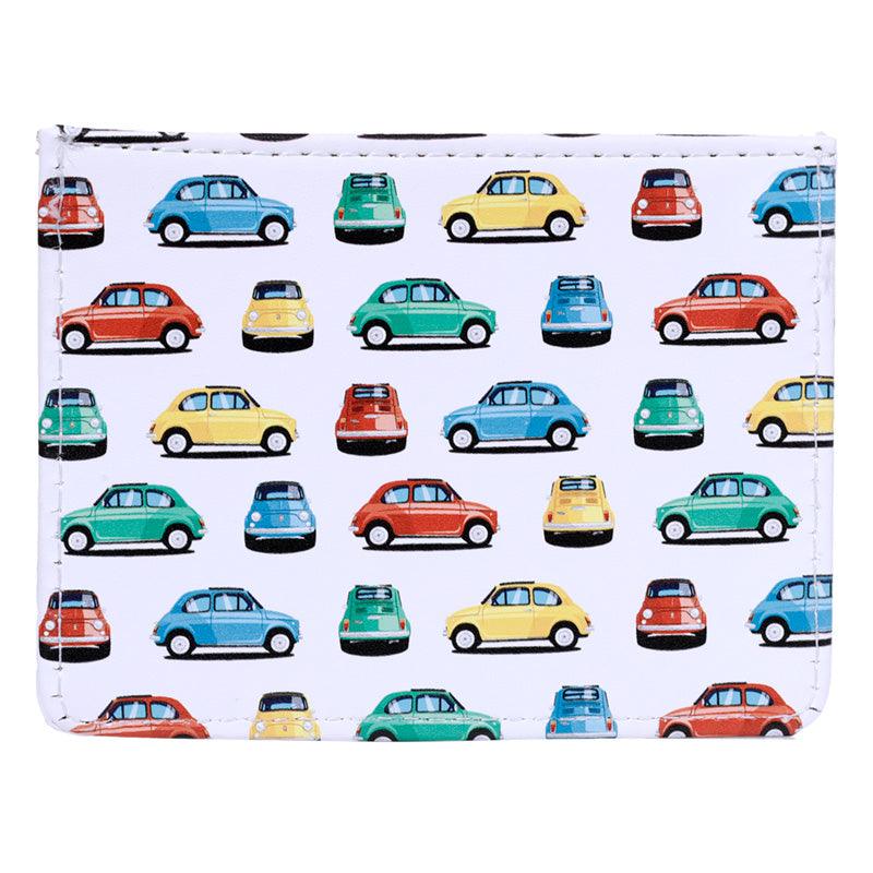 Contactless Protection Fabric Card Holder Wallet - Retro Fiat 500-