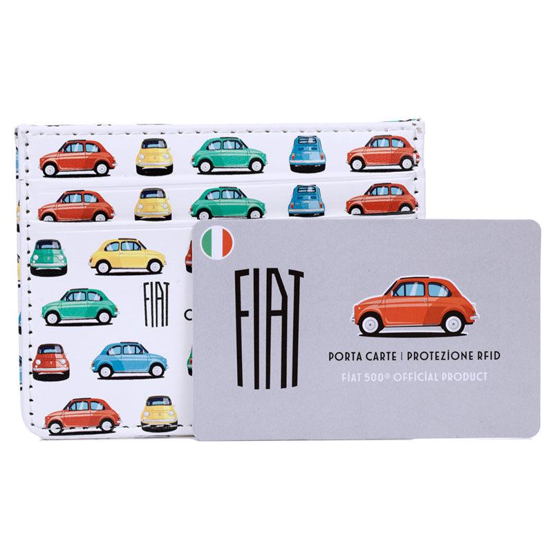 Contactless Protection Fabric Card Holder Wallet - Retro Fiat 500-