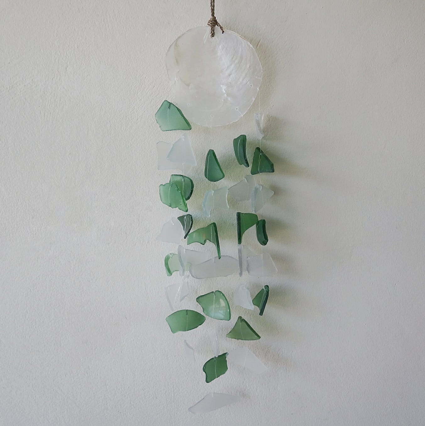 Copis & Glass Drop - Green & White Glass-