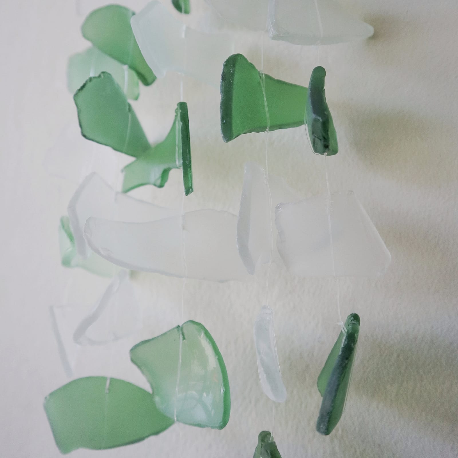 Copis & Glass Drop - Green & White Glass-