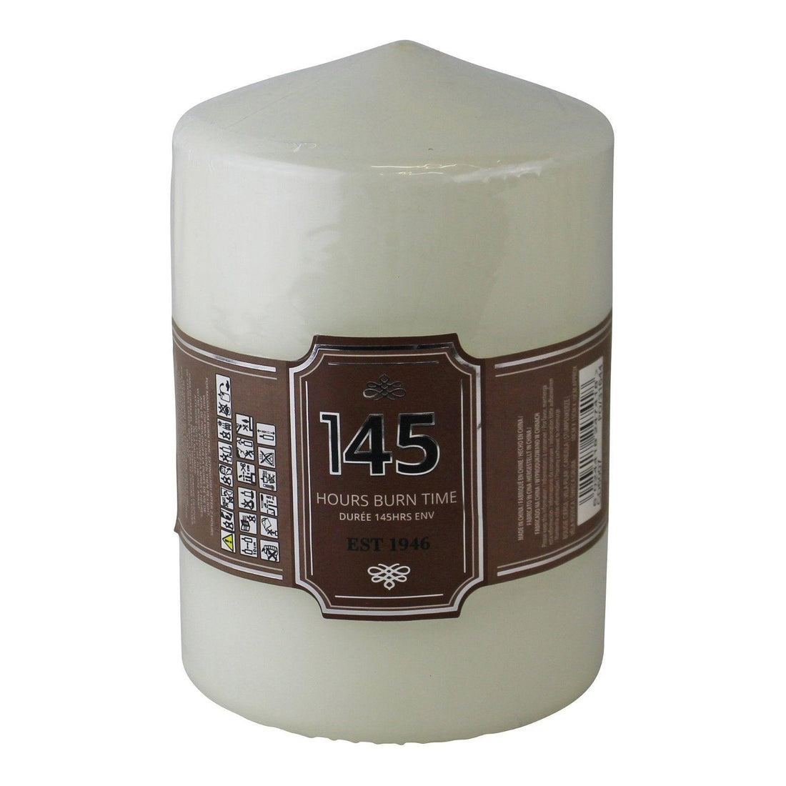 Cream Pillar Candle, 145hr Burn Time - £20.99 - Candles 