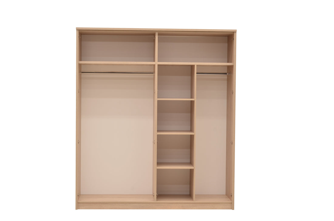 Cremona 3 Door Wardrobe 140cm - £466.2 - Hinged Door Wardrobe 