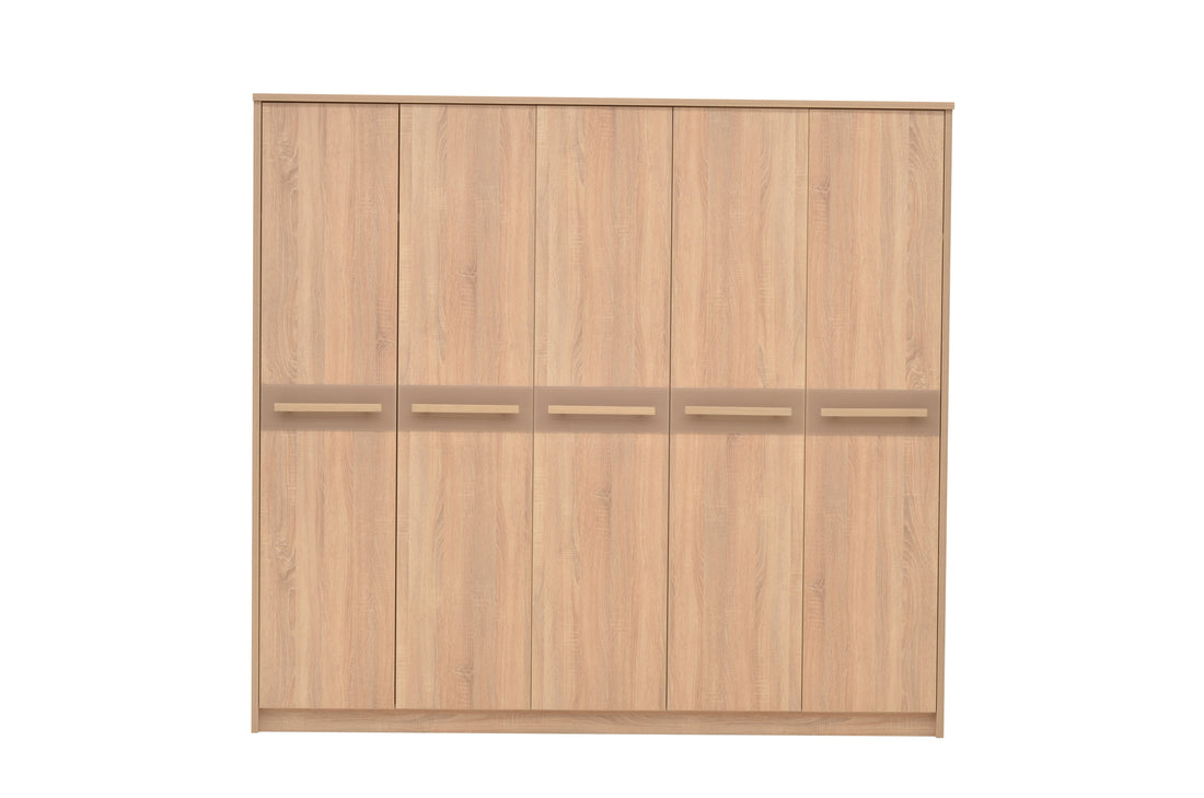 Cremona 5 Door Wardrobe 230cm - £734.4 - Hinged Door Wardrobe 