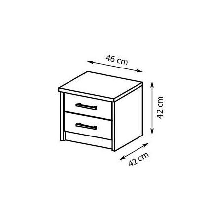 Cremona Bedside Cabinet-Bedside Cabinet