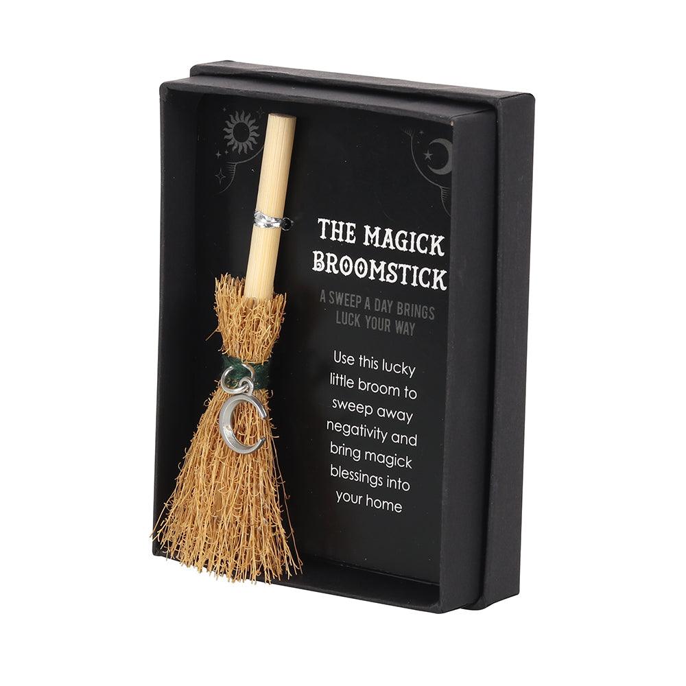 Crescent Moon Mini Magick Broomstick - £7.5 - Ornaments 