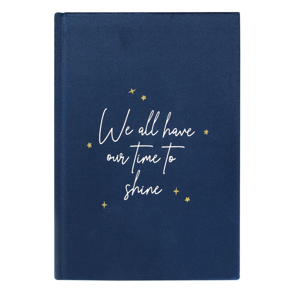 Crescent Moon Velvet Notebook - £12.99 - Stationery 