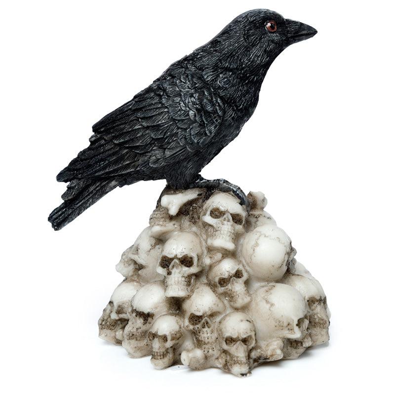 Crow Standing on Pile of Skulls Ornament-