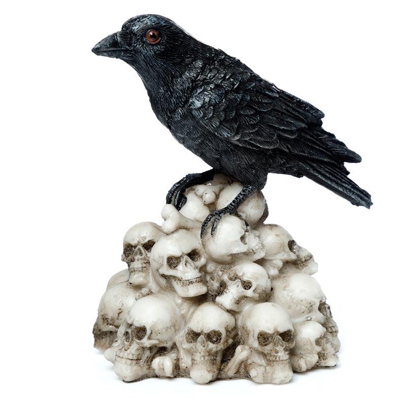 Crow Standing on Pile of Skulls Ornament - £7.99 - 